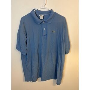 Lacoste Polo Shirt Mens 3XL Blue 100% Cotton Pique Short Sleeve Logo Embroidered